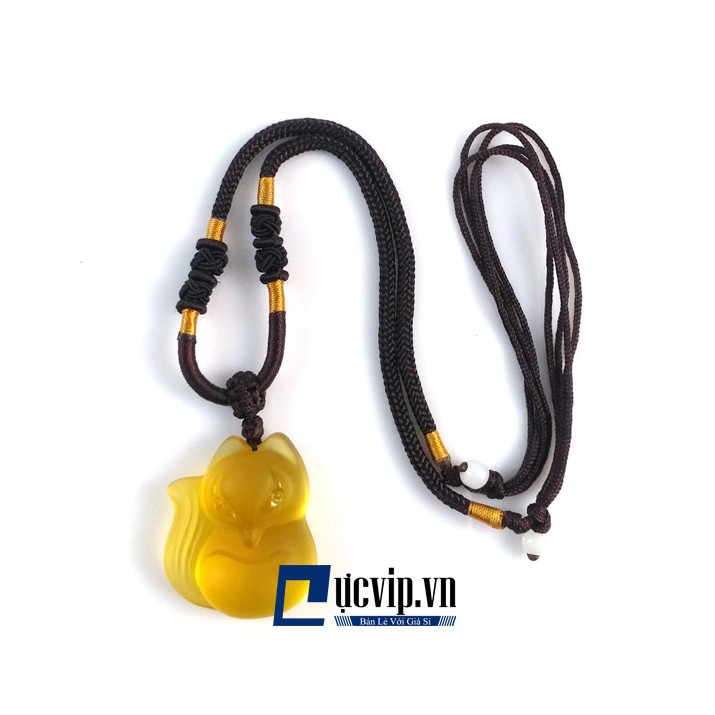 Dây Chuyền Hồ Ly Thạch Anh Hoàng Kim Ấn Độ MS709