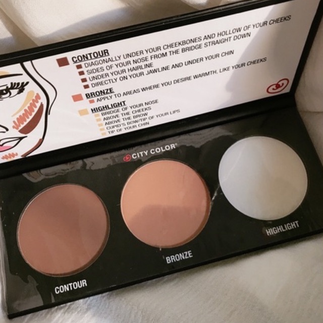 Bảng phấn tạo khối 3 ô City Color Contour Effects Palette