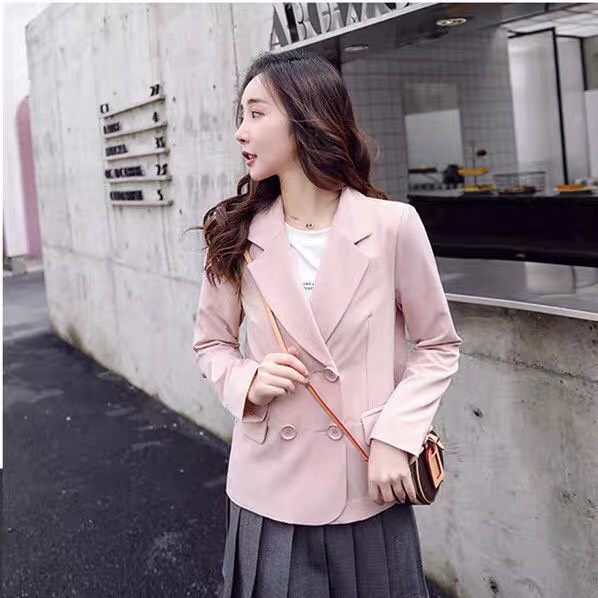 Áo Blazer Hai Lớp Dài Tay Phong Cách Công Sở