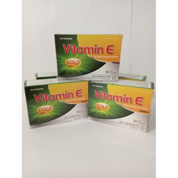 VITAMIN E GOLD Hộp 30 viên giúp làm đẹp da, sáng da, chống lão hóa.