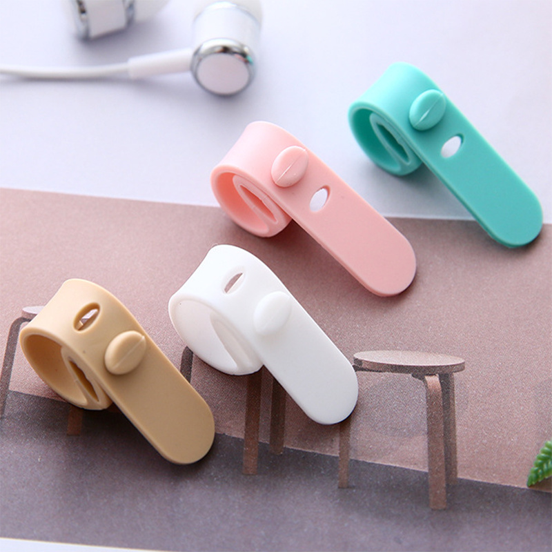 Set 4 dây buộc cáp bằng Silicon chống thất lạc gọn gàng tiện lợi