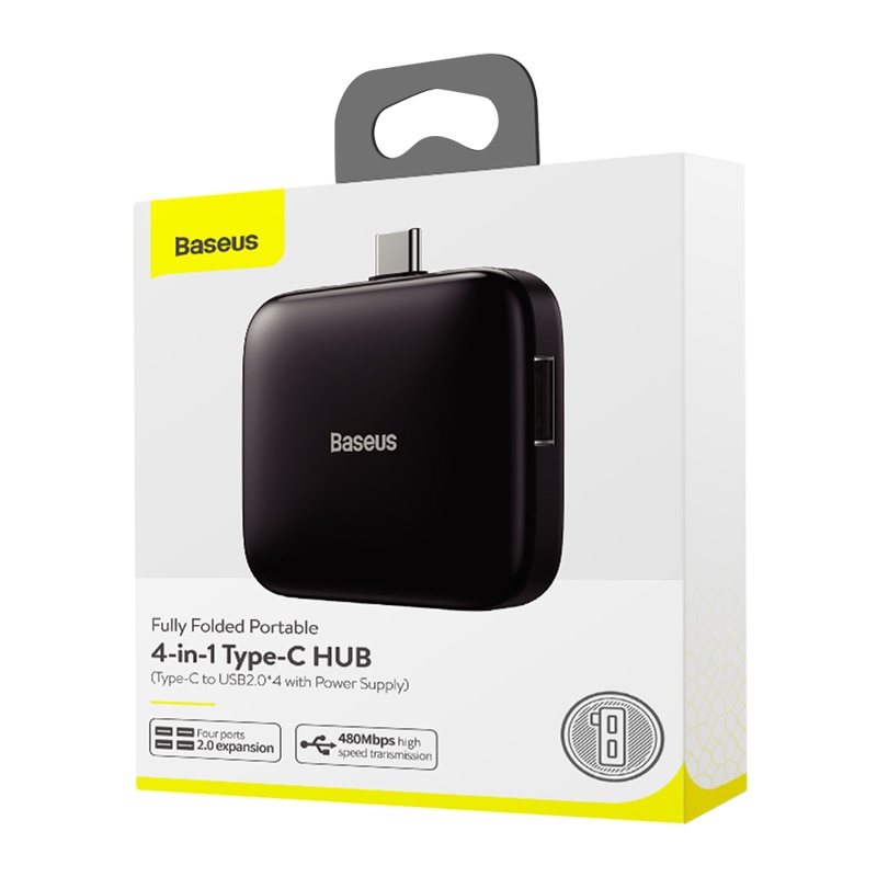 BASEUS XIAOMI Hub Chia 4 Cổng Usb 2.0 Loại C 4 Trong 1 Cho Macbook / Samsung