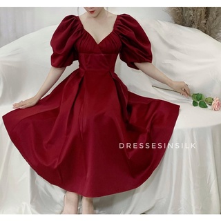 váy đỏ dự tiệc Dressinsilk