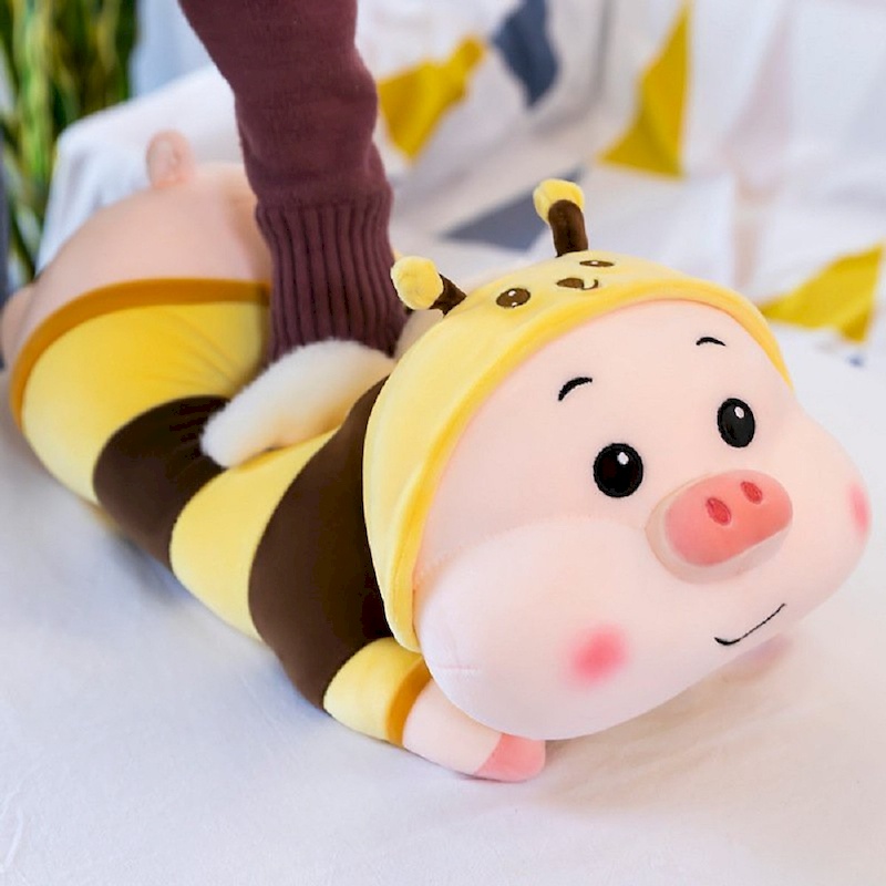 Gấu Bông Heo Ong Siêu Cute, Thú nhồi bông chú Lợn Cosplay Ong siêu to