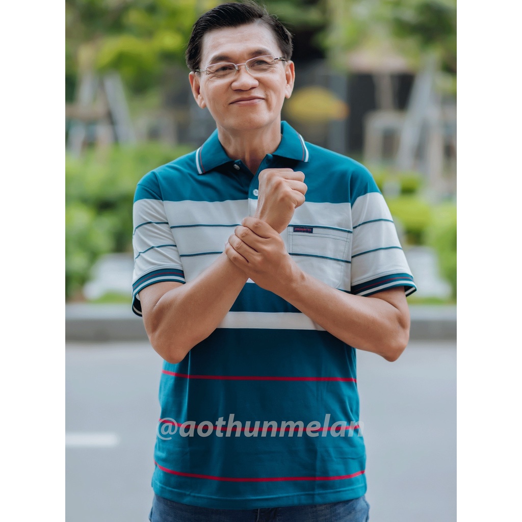 Áo thun polo nam trung niên MELAN 8M phối túi tiện lợi, chất liệu coton cao cấp, form suông dáng rất thoải mái CODE7 | BigBuy360 - bigbuy360.vn