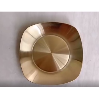 Đĩa inox vuông vàng Hàn Quốc