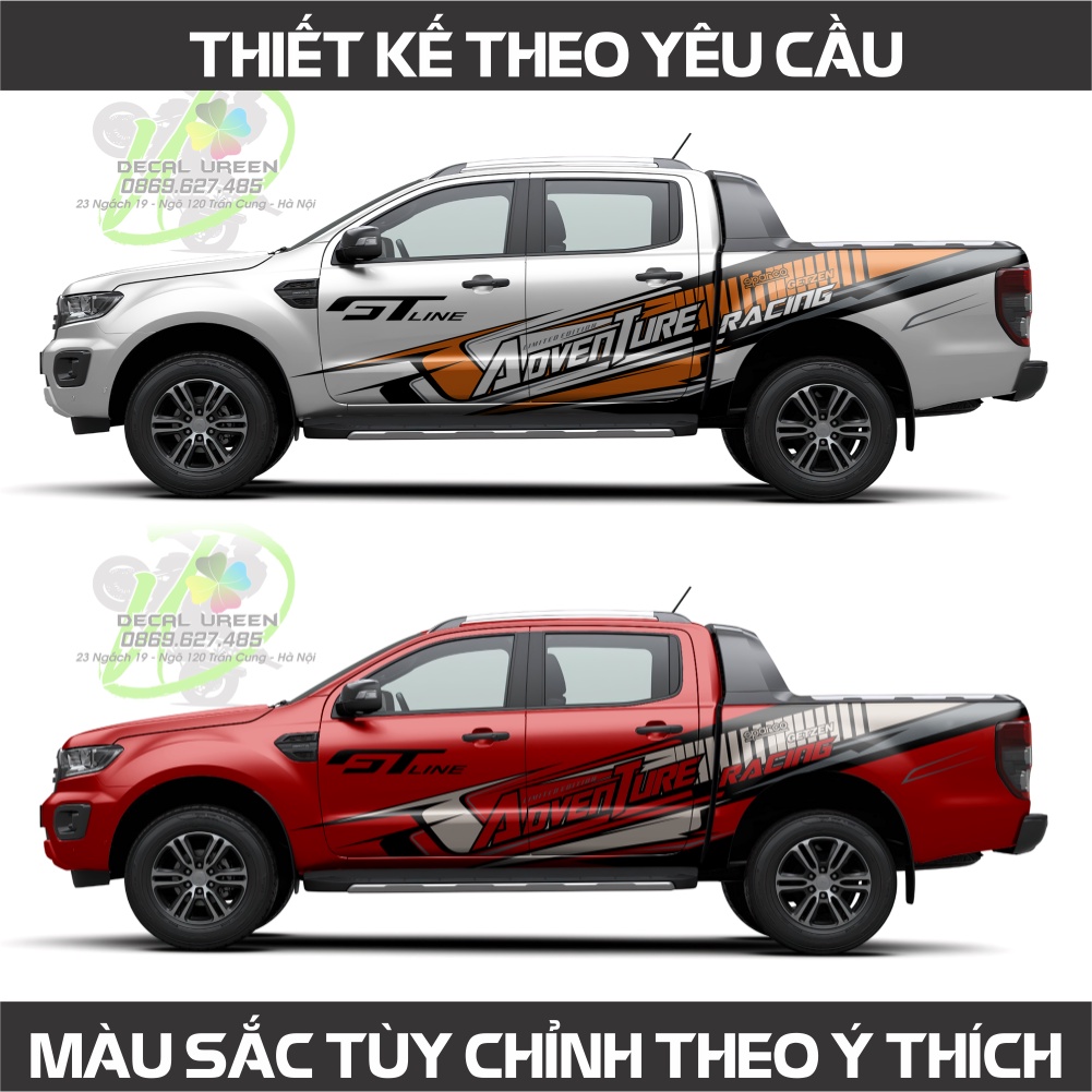 Tem xe Ranger mẫu 001 - Tem Xe Bán Tải Đẹp