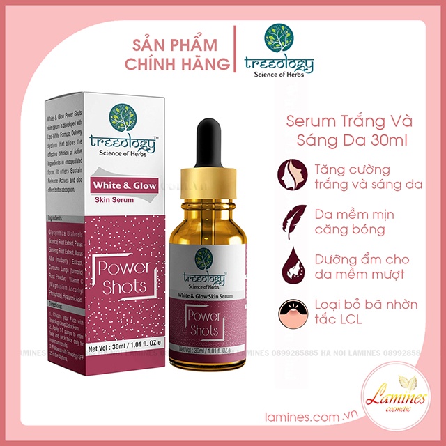 Serum Treeology Làm Trắng Và Sáng Da, Chiết Suất Nghệ, Cam Thảo, Dâu Tằm - Treeology White & Glow Skin Serum 30 ml