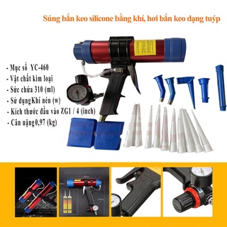 Súng Bắn Keo Silicone Bằng Khí Hơi Bắn Keo Dạng Tuýp Súng Bắn Chuẩn Giao Hàng Nhanh