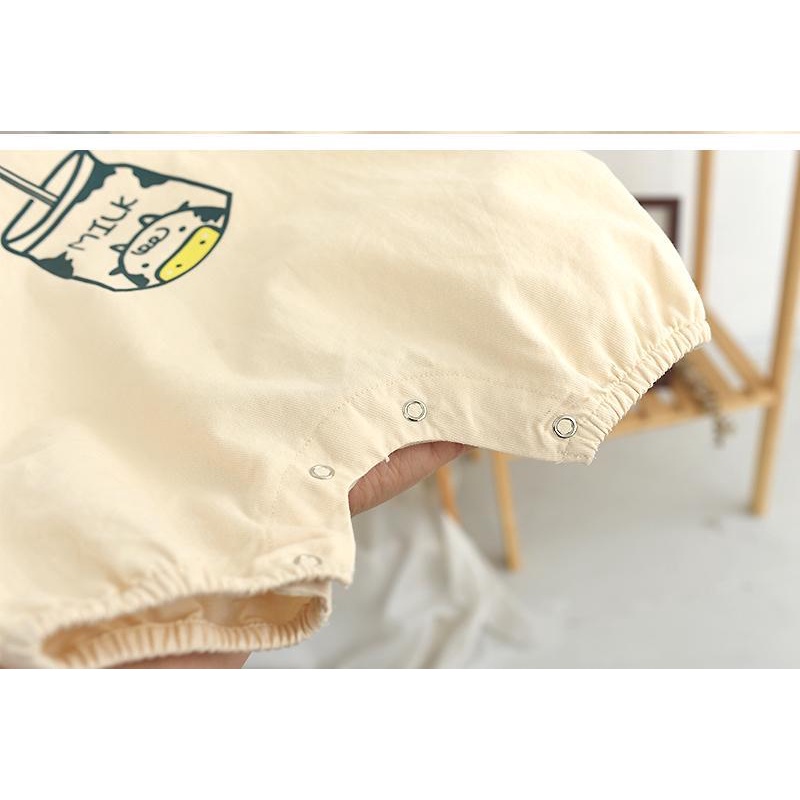 Bộ Áo Liền Quần Bằng Cotton In Hoạt Hình Dành Cho Bé Trai Gái 2022