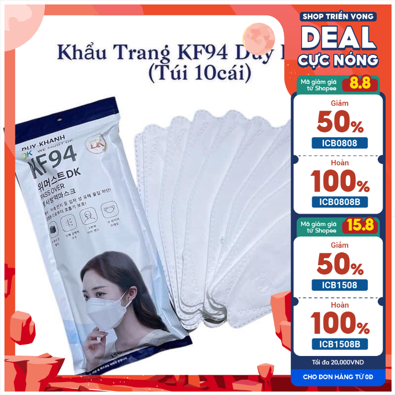 Khẩu Trang Y Tế 4D KF94 Mask Kháng Khuẩn Sản Xuất Theo Công Nghệ Hàn Quốc