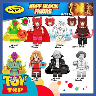 [Một con] Đồ chơi mô hình lắp ráp mini Marvel MCU WandaVision các mẫu Wanda Vision KF6134 xếp hình KOPF