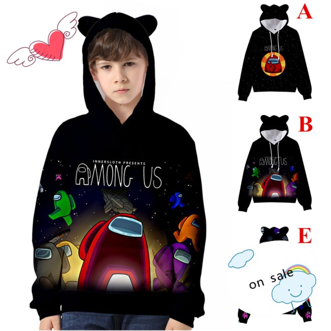 Áo Hoodies Mũ Tai Mèo Cho Bé
