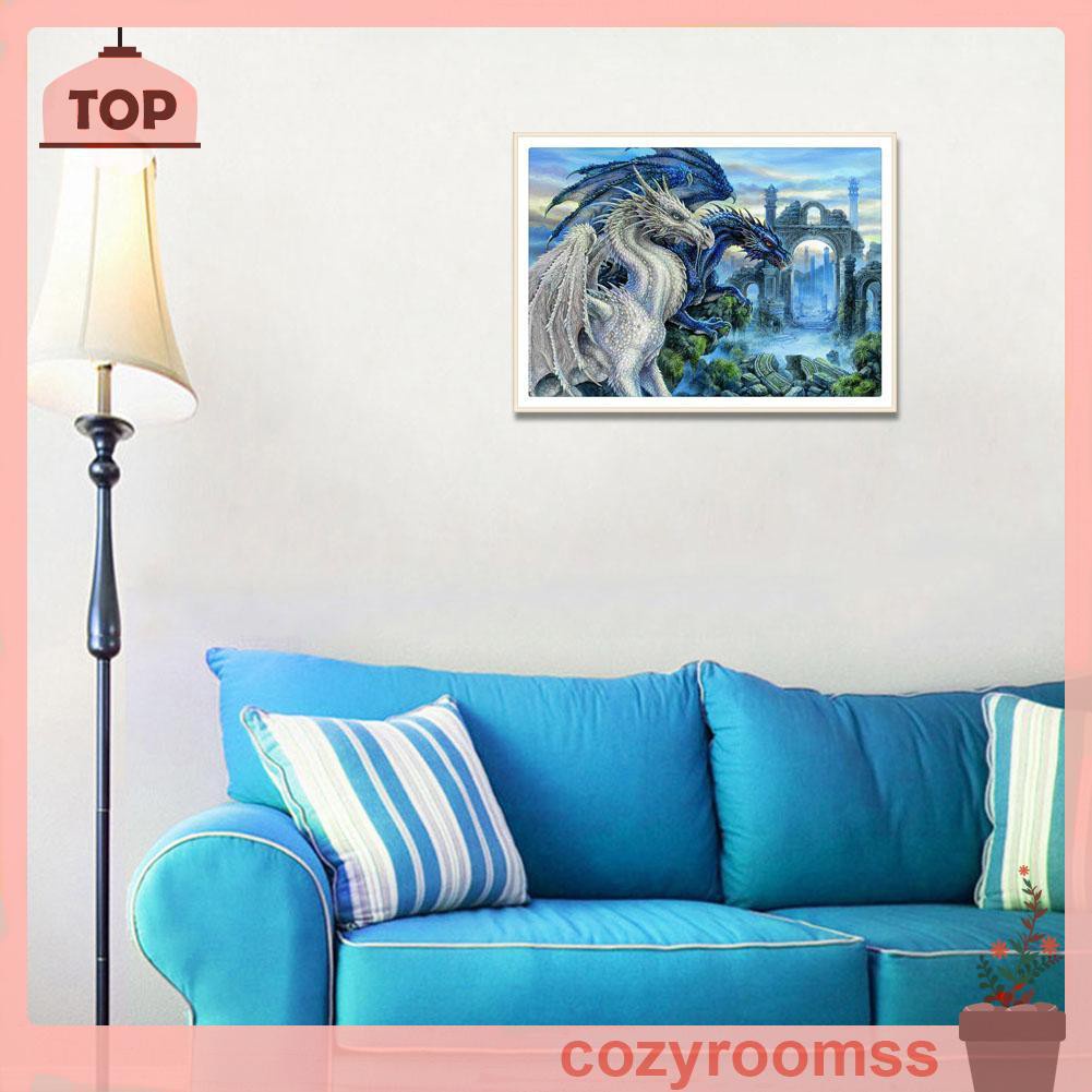 Bộ Tranh Đính Đá 5d Họa Tiết Chú Rồng Độc Đáo Diy Dùng Trang Trí Nhà Cửa