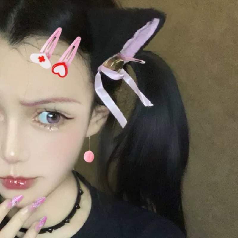 Kẹp tóc tai mèo - băng đô lông mèo neko chan anime Nhật Bản - phụ kiện cosplay