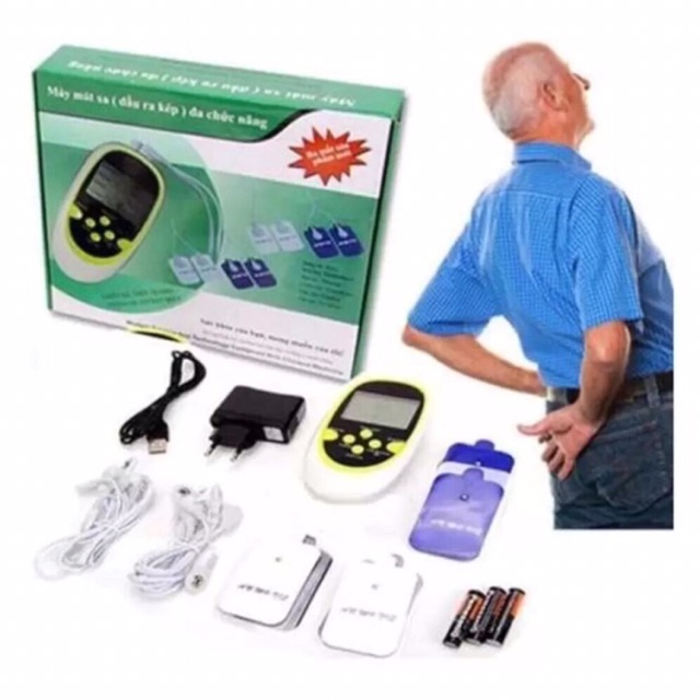 MÁY MATXA TRỊ LIỆU XUNG ĐIỆN 8 MIẾNG DÁN ĐẦU RA KÉP BT01