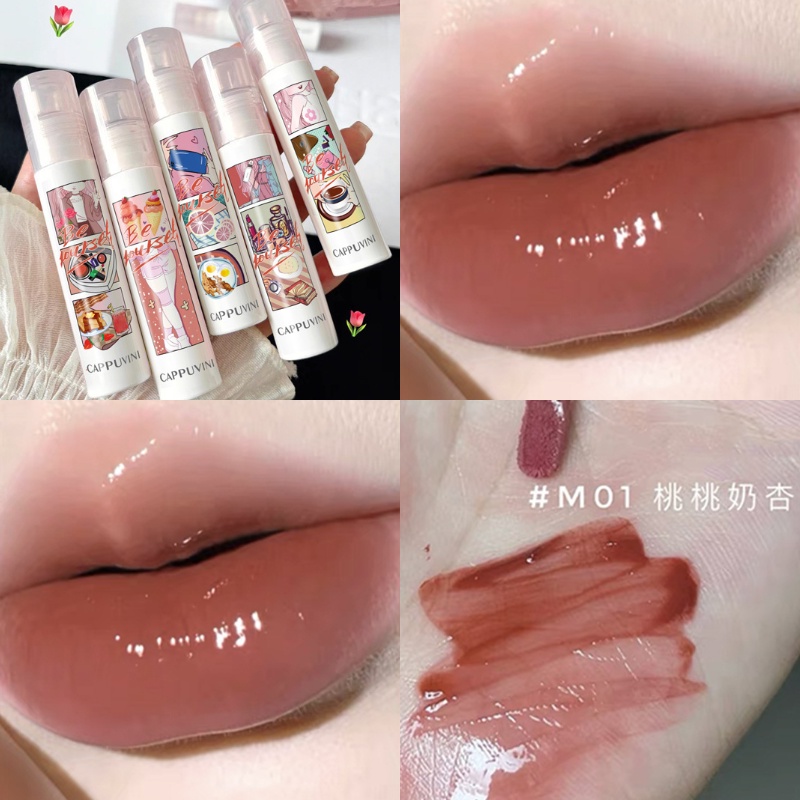 Son Môi Cappuvini 6 Màu Tùy Chọn Chống Nước Lâu Trôi Không Phai Cho Nữ