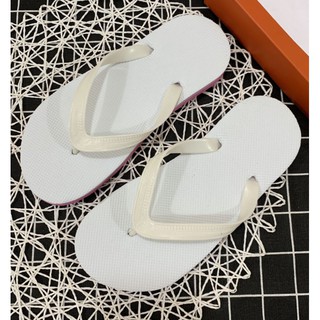 Dép tông lào xỏ ngón màu trắng chất xốp siêu nhẹ dành cho nam nữ size 36-43
