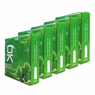 Bộ 5 hộp Bao cao su OK bạc hà mát lạnh