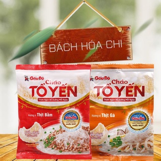 Lốc 5 gói cháo tổ yến gấu đỏ thịt bằm / thịt gà