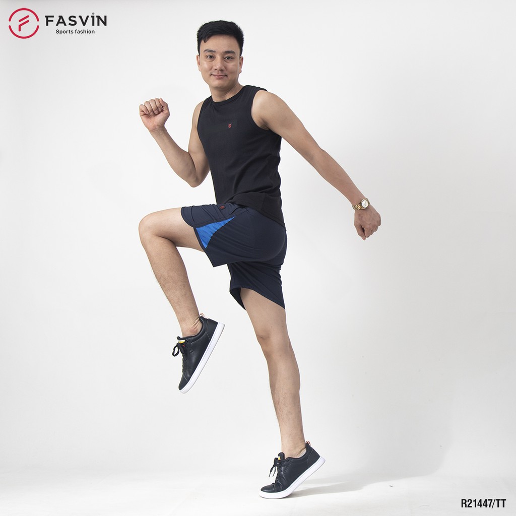 Quần running Fasvin R21447.SG quần short thể thao nam vải gió chun mềm mại phù hợp cho hoạt động thể thao