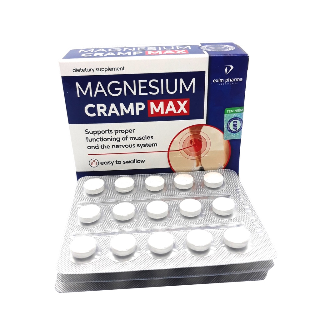 Viên Uống Phòng Chống Co Cơ Chuột Rút Magnesium Cramp Max 45 Viên [ Nhập Khẩu Balan ]