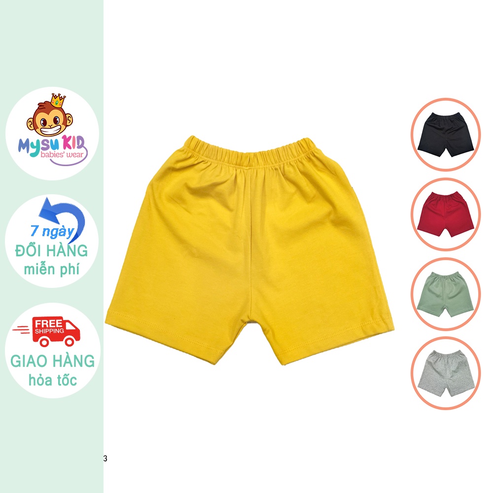 Quần đùi thun cho bé trai mặc nhà mùa hè MYSU Kids từ 11-27kg