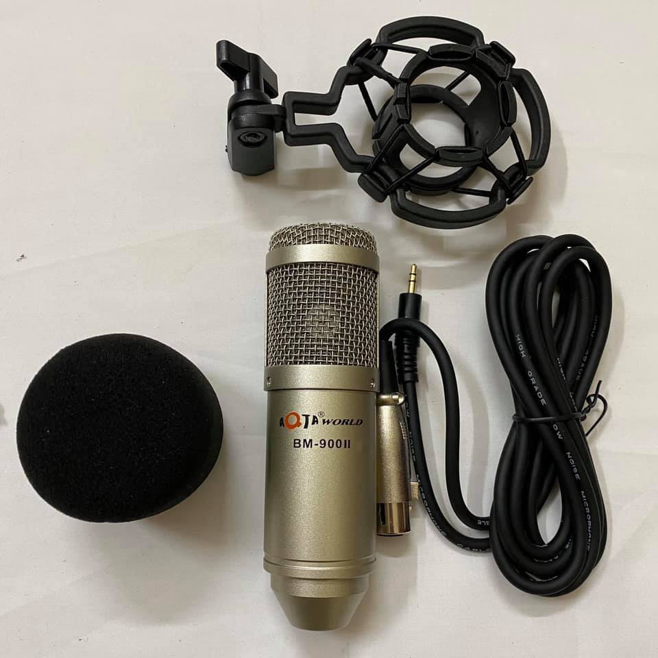 BigSale Combo bộ Mic Thu Âm Livestream, Hát Karaoke,Livestream online cực hay(Trọn Bộ Souncard V8,Bm900 II) tặng tai ngh