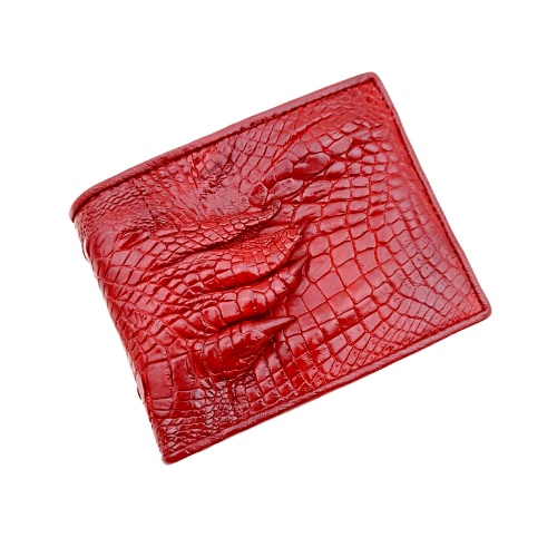 Ví da cá sấu, ví móng da cá sấu 2 mặt màu đen và màu nâu.