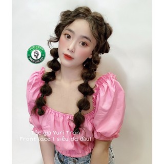 TÓC GIẢ NGUYÊN ĐẦU FRONT LACE SIÊU DA ĐẦU BÍNH CỘT NÂU LẠNH NHÀ YURI VỪA VỀ XINH LẮM Ạ. MẪU NÀY DIỆN CHỤP HÌNH BAO ĐẸP Ạ
