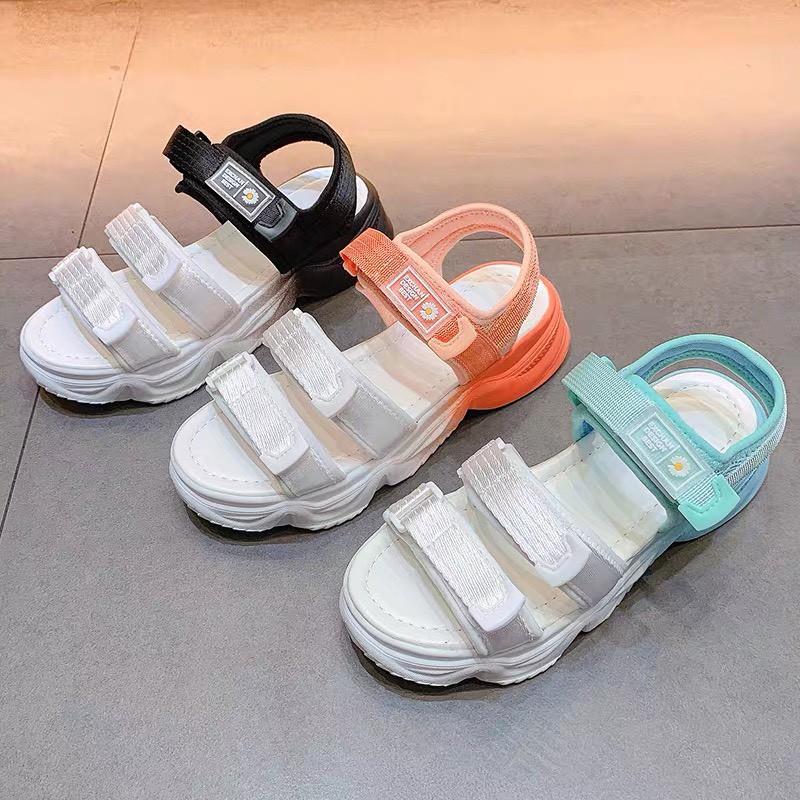XẢ KHO (S99) Sandal 3 quai dù-gót sau màu