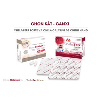 [Chính hãng] Combo Sắt & Canxi hữu cơ Chela nhập khẩu châu Âu