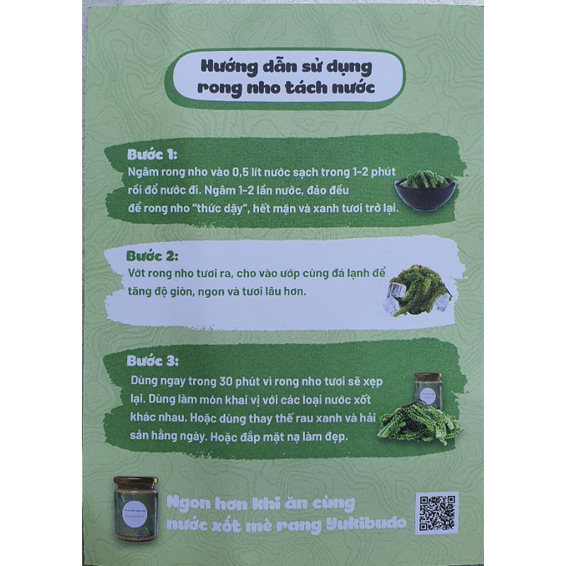 [KHUYẾN MẠI SOCK] Rong Nho Tách Nước Yukibudo Organic Khánh  Hòa, Loại 25g Tặng 1 Gói Xốt Kewpie | BigBuy360 - bigbuy360.vn