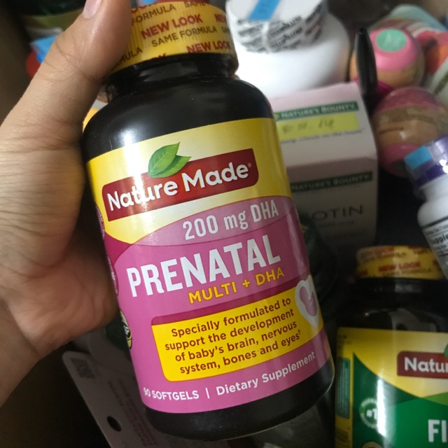 Nature Made Prenatal Multi +DHA Vitamin Tổng Hợp Cho Bà Bầu, 90 viên