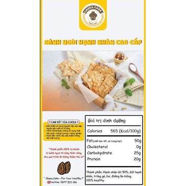 Bánh Ngói Hạnh Nhân Healthy Món Ăn Vặt Bổ Dưỡng Cho Cả Trẻ Em Và Bà Bầu - Cheea