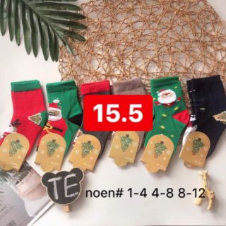 combo 10 đôi Tất noel cổ cao cho bé
