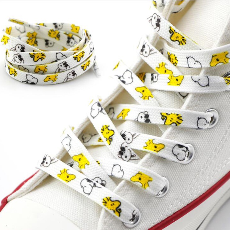 Dây Giày Thể Thao Đế Bằng In Họa Tiết Graffiti Hoạt Hình Thời Trang