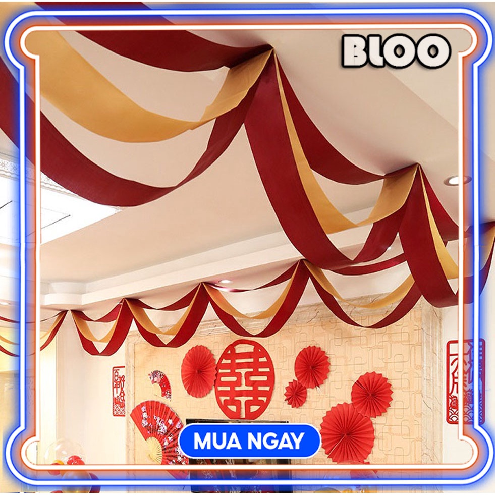 Dải Lụa Trang Trí Phòng Khách, Phòng Cưới Cô Dâu Chú Rể Dài 2m7 BLOO16