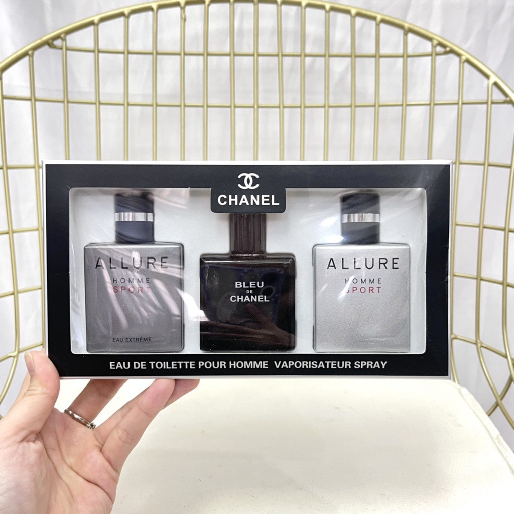 Nước hoa nam chính hãng thơm lâu - Combo 3 Chai Nước hoa nam CHANEL 25ml