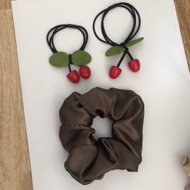 Cột tóc vải scrunchies bản to được chọn màu bán lẻ giá sỉ