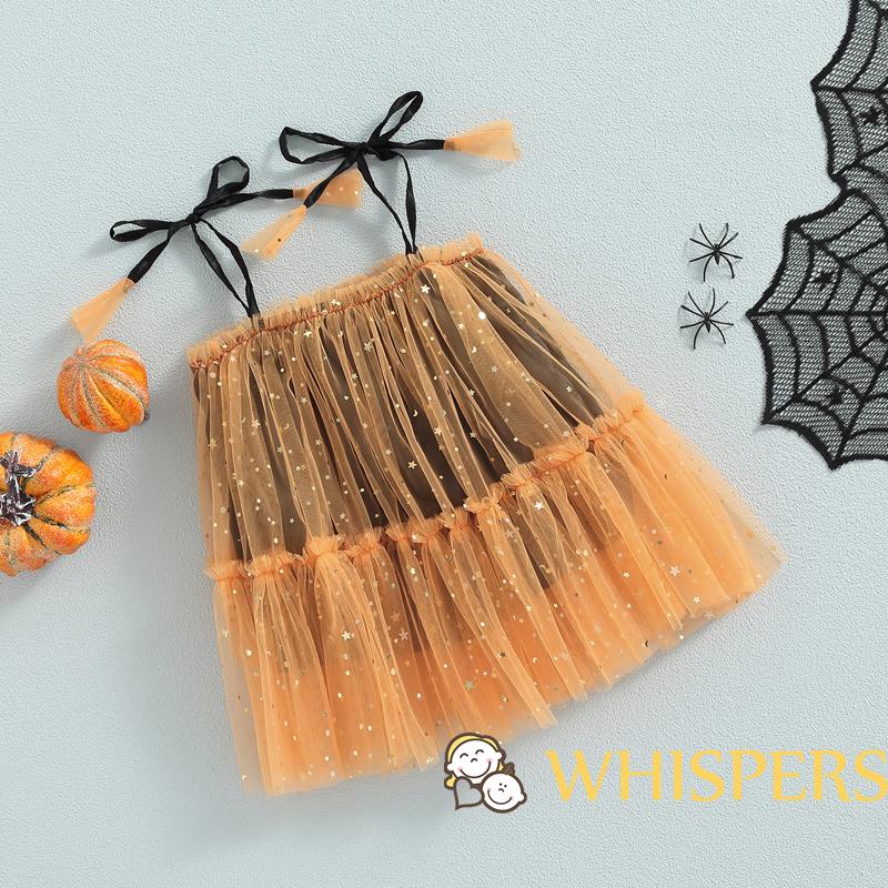 Whispers-đầm Xòe Vải Tuyn Màu Trơn / Ngôi Sao Lấp Lánh Trang Trí Lễ Hội Halloween Cho Bé Gái