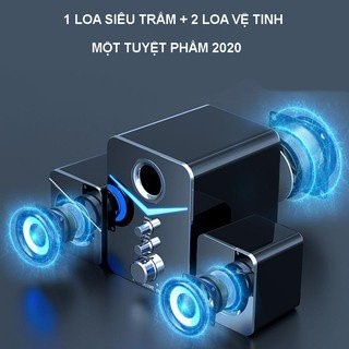 LOA MÁY TÍNH ĐỂ BÀN CAO CẤP D221 LOA 2.1 SUPER BASS, CÓ LED, DÒNG LOA CHUYÊN DỤNG CHO LAPTOP  ĐIỆN THOẠI - AnPhuStore