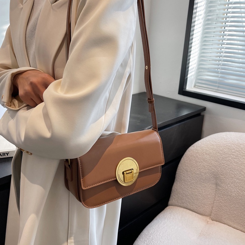 IELGY Túi Đeo Vai Hình Vuông Cỡ Nhỏ Cài Khóa Kiểu retro Đơn Giản Cho Nữ