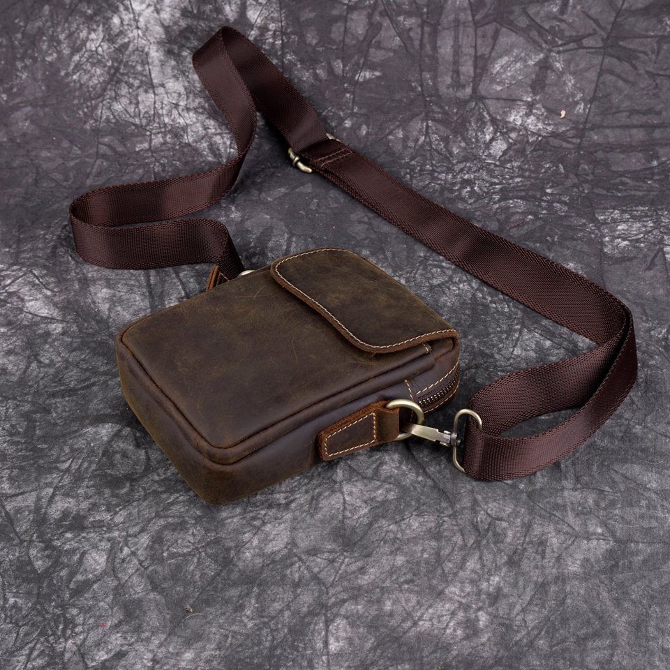 TÚI ĐEO CHÉO ĐEO HÔNG MINI DA BÒ SÁP - 363254