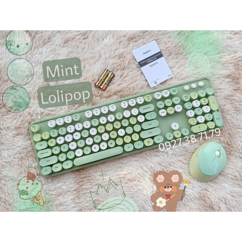Bàn phím và chuột không dây MoFii N720 - MoFii Sweet 104 phím có Wireless 2.4G dùng cho máy tính bàn, laptop, tivi... | BigBuy360 - bigbuy360.vn