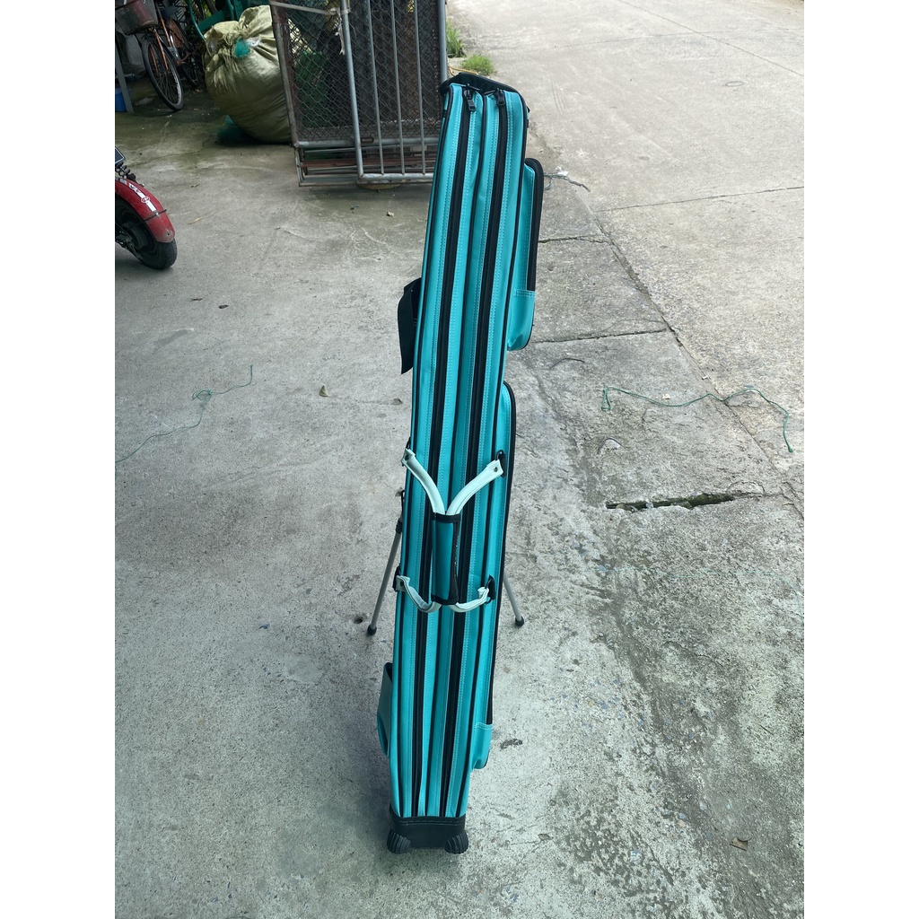 Bao Đựng Cần Câu 2 Ngăn HUA Chất Liệu PU Da Cao Cấp Sang Trọng Túi đựng cần câu đài cần câu tay