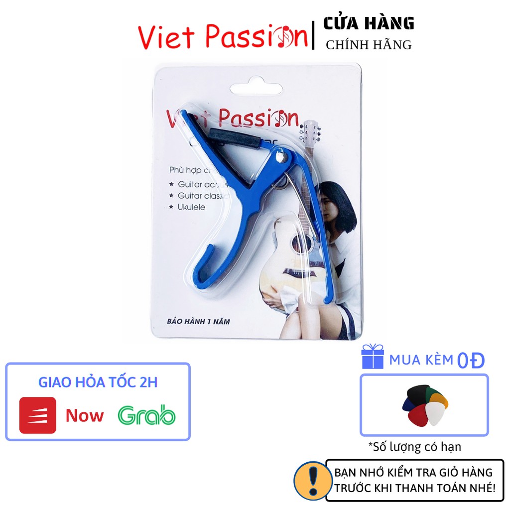 Kẹp capo cho đàn ukulele soprano 21 nich concer 23 inch tenor 26 inch bằng kim loại kẹp tăng tông hạ tông Viet Passion
