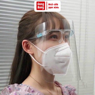 Kính chắn giọt bắn Covid bảo hộ trong suốt, chống bụi Face Shield che mặt, chống dịch Corona hiệu quả