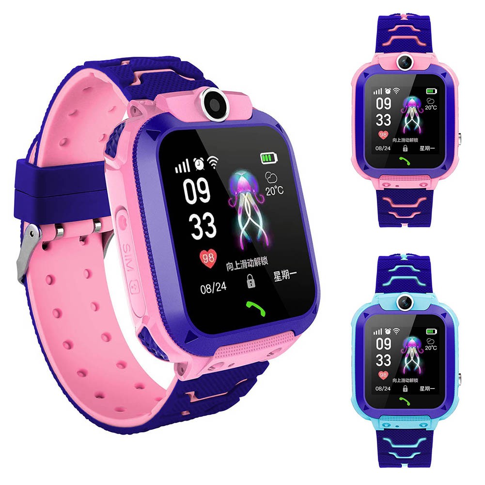 Children Waterproof USB Charge GPS SOS Touch Smart Watch Phone for Android IOS V19