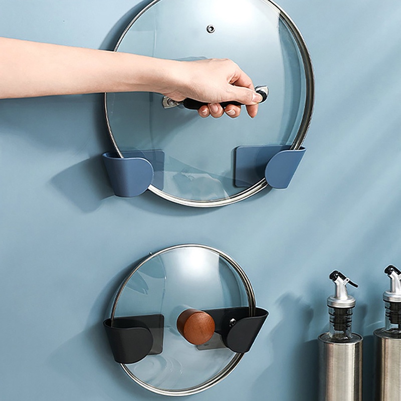 Giá Đỡ Nắp Nồi Gắn Tường Tự Dính Tiết Kiệm Không Gian Tiện Dụng